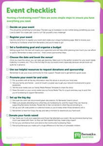 Community fundraising event checklist