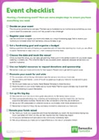 Community fundraising event checklist