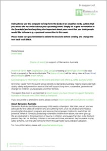 Letters press release template