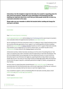 Letters prize request template