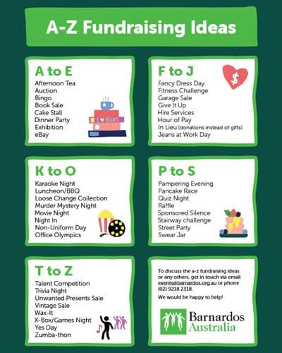 Barnardos community A-Z fundraising ideas